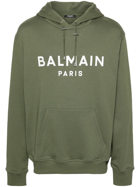 BALMAIN PARIS HOODIE, KHAKI