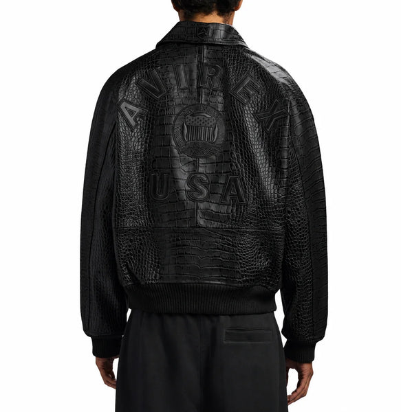 AVIREX LIMITED EDITION CROC ICON JACKET,BLACK
