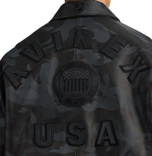 AVIREX LIMITED EDITION CAMO ICON JACKET, BLACK