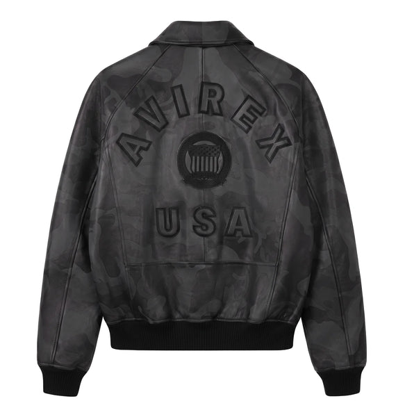 AVIREX LIMITED EDITION CAMO ICON JACKET, BLACK