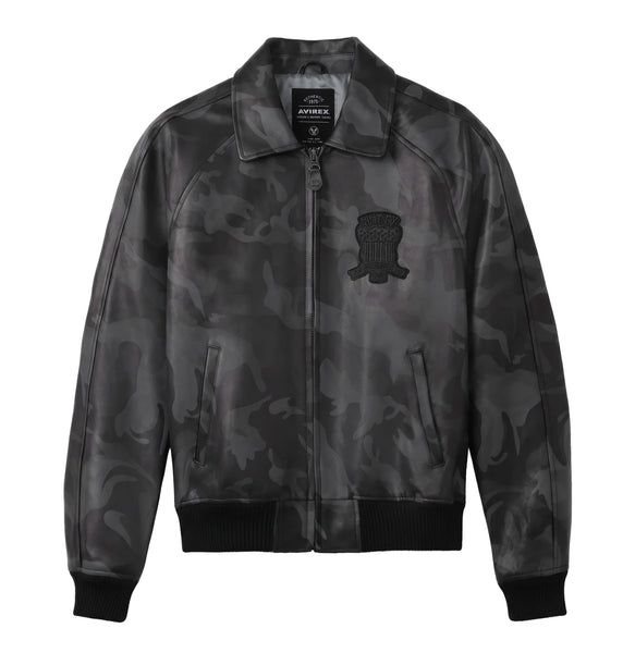 AVIREX LIMITED EDITION CAMO ICON JACKET, BLACK