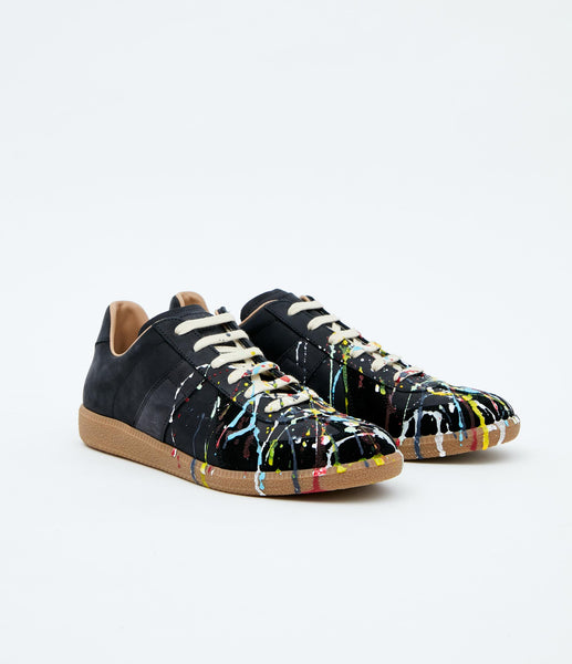 Maison Margiela Replica Paint Splatter Sneaker, Black