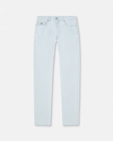 VERSACE SLIM FIT JEANS, Light Blue