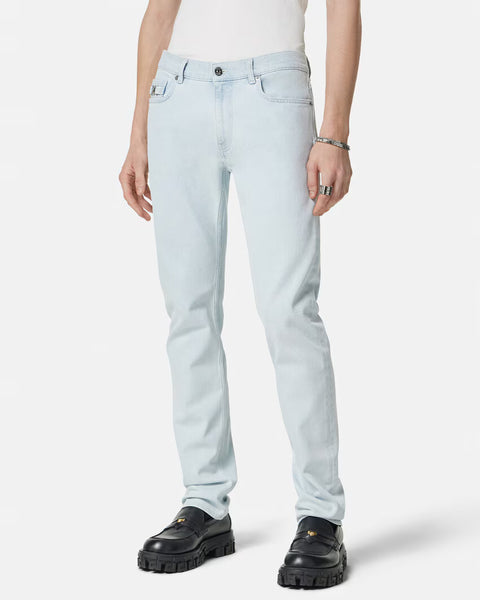 VERSACE SLIM FIT JEANS, Light Blue