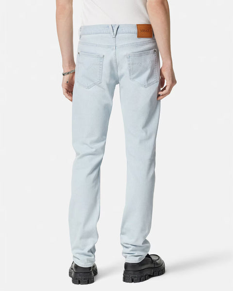 VERSACE SLIM FIT JEANS, Light Blue