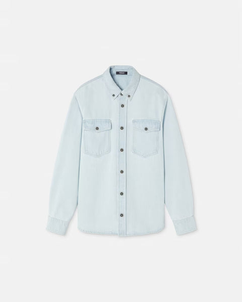 VERSACE DENIM SHIRT, Light Blue