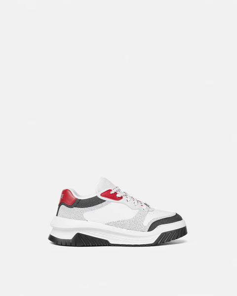 VERSACE ODISSEA SNEAKERS, RED+WHITE