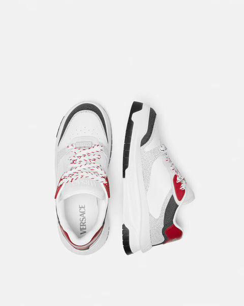 VERSACE ODISSEA SNEAKERS, RED+WHITE