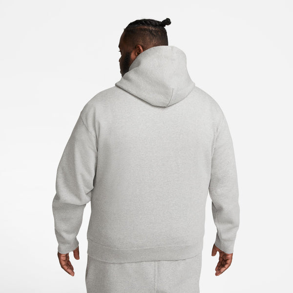 Nike Solo Swoosh Hoodie, DK GREY HEATHER/WHITE