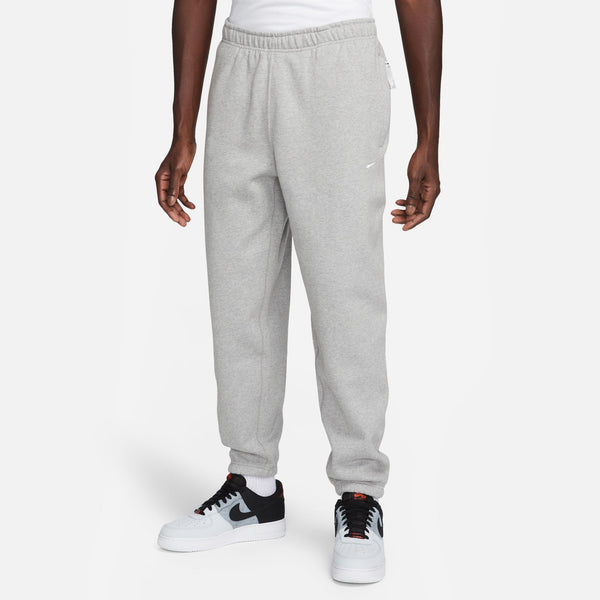 Nike Solo Swoosh Pants, DK GREY HEATHER/WHITE
