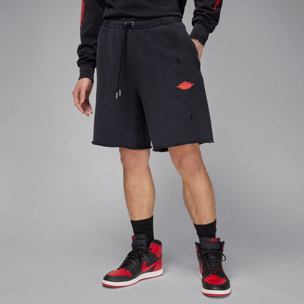 Air Jordan Rare Air Men's French Terry Shorts, Black/chile Red
