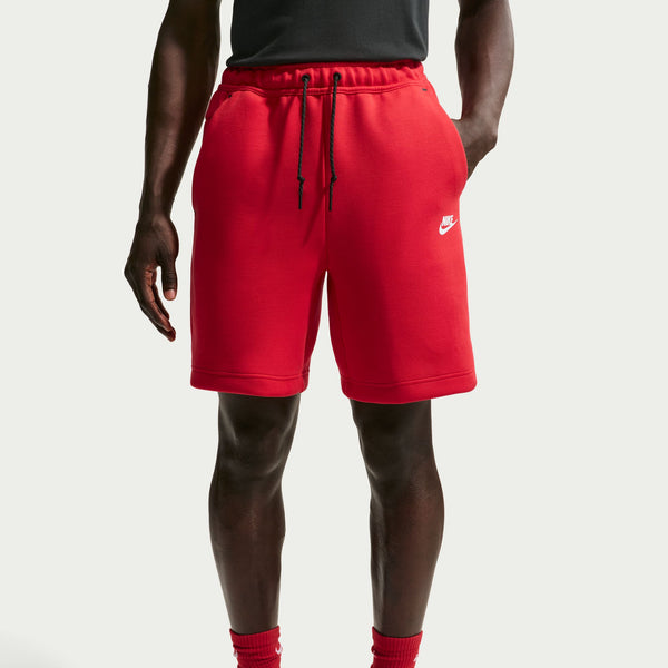 Nike Tech Men's Fleece Shorts, Speed Red/white