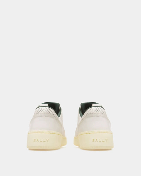 BALLY RIWEIRA LOW TOP SNEAKER , WHITE/GREEN