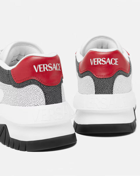 VERSACE ODISSEA SNEAKERS, RED+WHITE