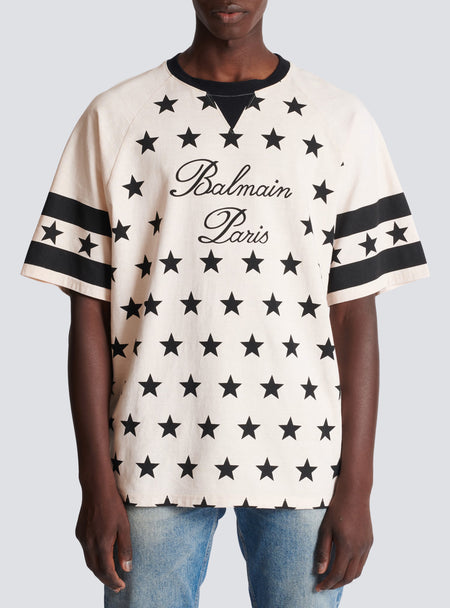 BALMAIN STAR T-SHIRT, BLACK