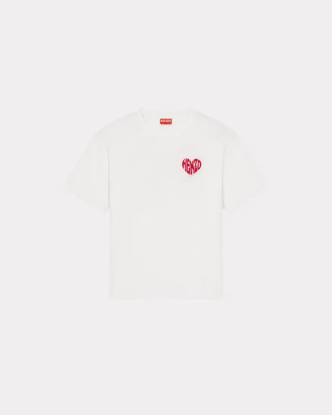 KENZO HEART OVERSIZE T-SHIRT, OFF WHITE