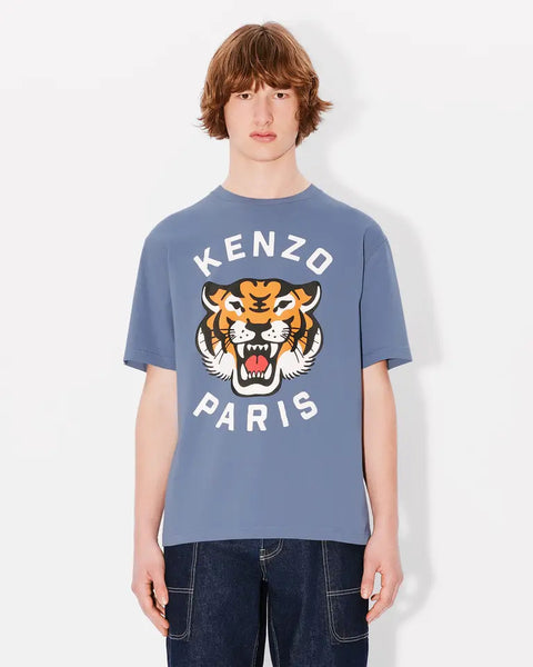 KENZO LUCKY TIGER OVERSIZE T-SHIRT, BLUE