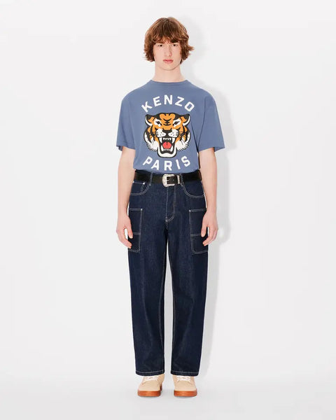 KENZO LUCKY TIGER OVERSIZE T-SHIRT, BLUE