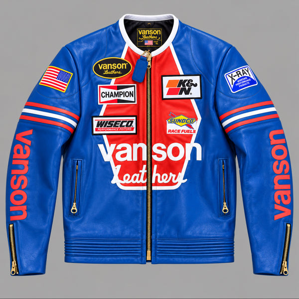 VANSON STAR JACKET, SURF/ORANGE