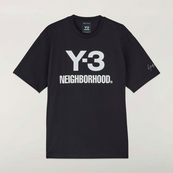 Y-3 X NEIGHBORHOOD LOGO T-SHIRT, BLACK