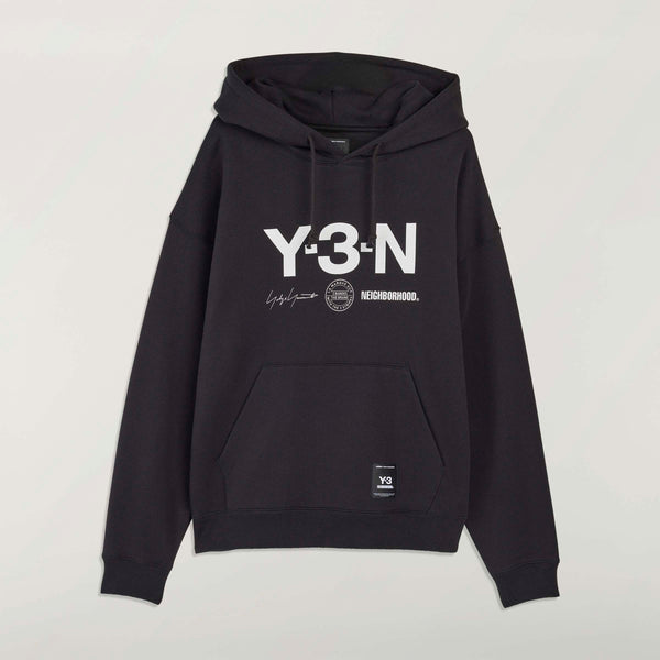 Y-3 X NEIGHBORHOOD LOGO HOODIE, BLACK