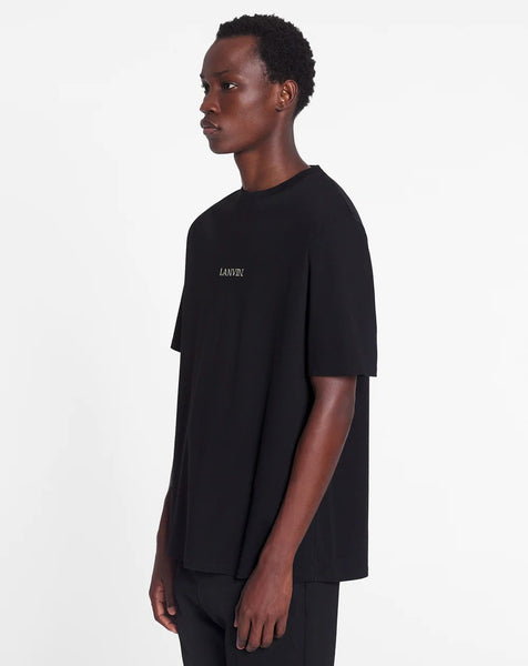 LANVIN UNISEX LOGO CLASSIC T-SHIRT, BLACK