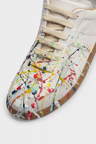 Maison Margiela Replica Paint Splatter Sneaker, White