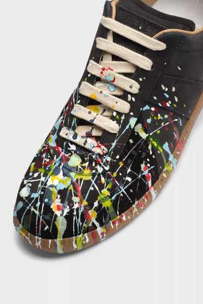 Maison Margiela Replica Paint Splatter Sneaker, Black