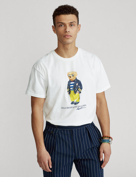 Polo Ralph Lauren Classic Fit Polo Bear Jersey T-Shirt, White