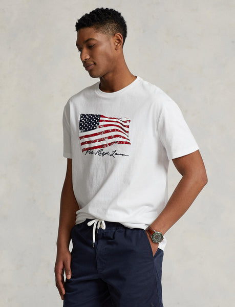 Polo Ralph Lauren Flag T-Shirt, White