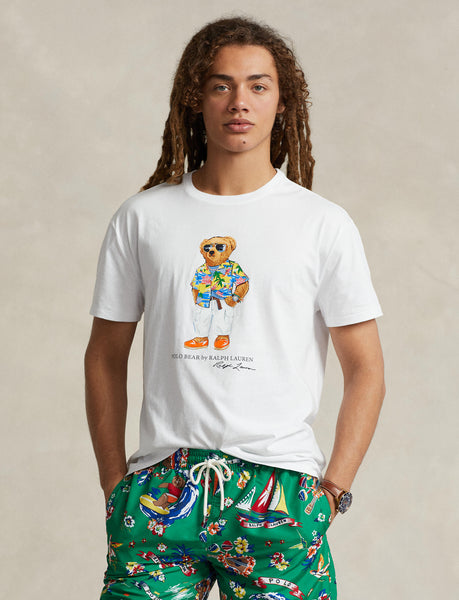 Polo Ralph Lauren Classic Fit Polo Bear Jersey T-Shirt, White