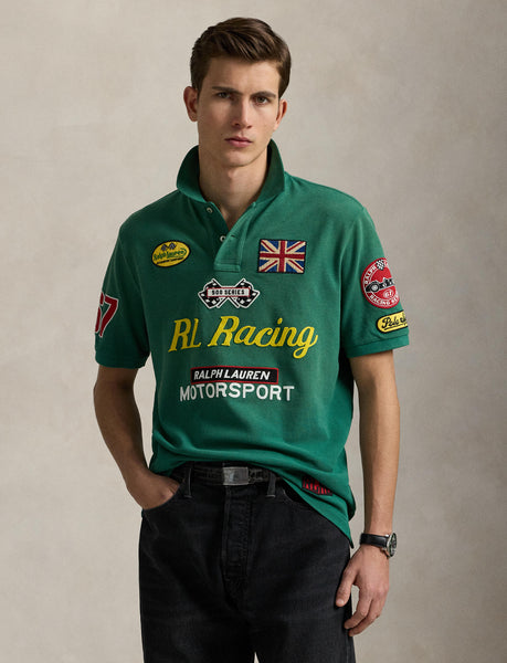 Polo Ralph Lauren Classic Fit Racing Mesh Polo Shirt, Green