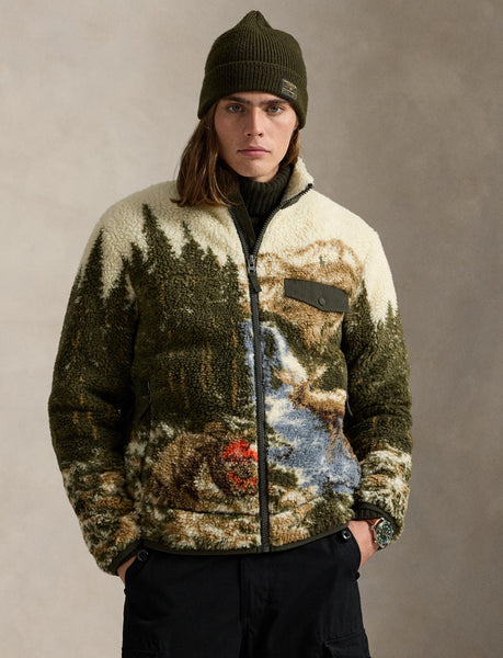Polo Ralph Lauren Pile Fleece Graphic Jacket, Multi