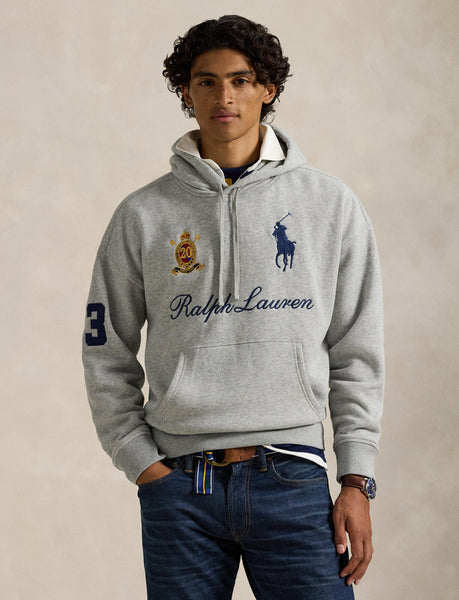 Polo Ralph Lauren Big Pony 20th Anniversary Hoodie, Grey Heather