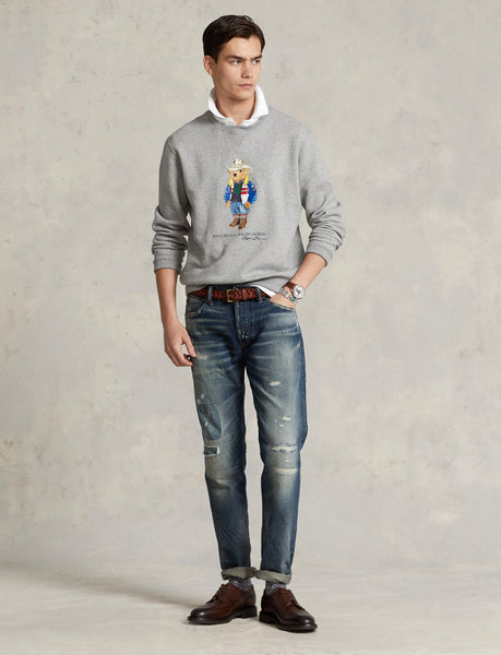 Polo Ralph Lauren Cowboy Bear Crewneck Sweatshirt, Grey