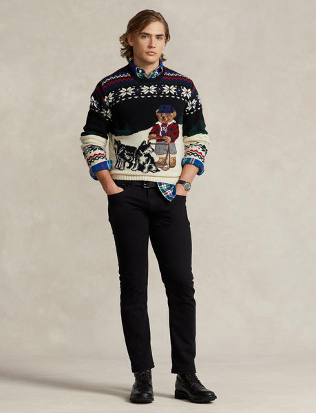 Polo Ralph Lauren Dog Sled Bear Crew Knit, Multi