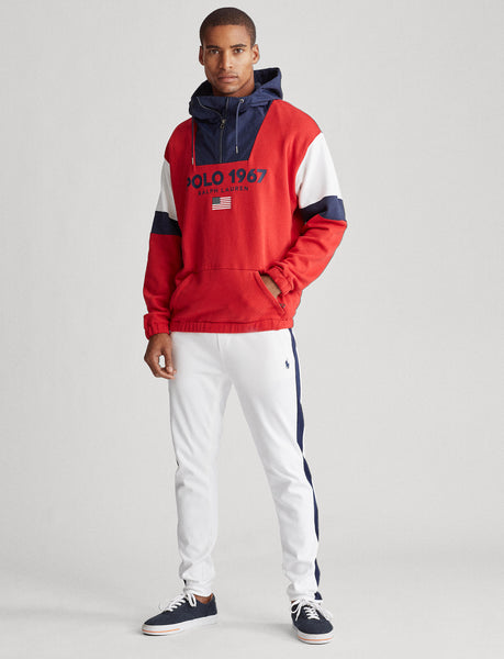POLO RALPH LAUREN Polo Fleece Hoodie, Polo Sport Red/ Multi