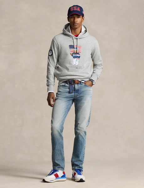 Polo Ralph Lauren Team USA Polo Bear Fleece Hoodie, Andover Heather