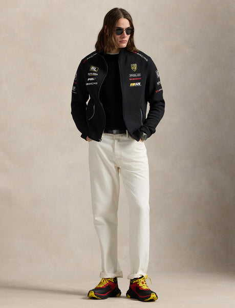 Polo Ralph Lauren Stretch Double-Knit Track Jacket, Black