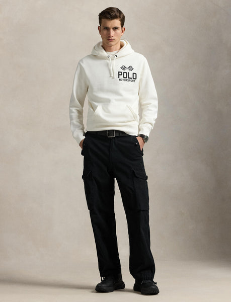 Polo Ralph Lauren Slub Fleece Graphic Hoodie, White