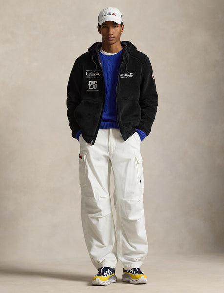 Polo Ralph Lauren Team USA Pile Fleece Full-Zip Hoodie, Black