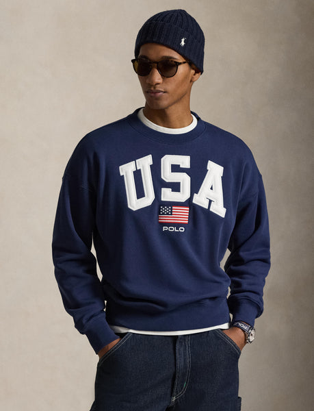 Polo Ralph Lauren Vintage Fit Flag Fleece Sweatshirt, Navy