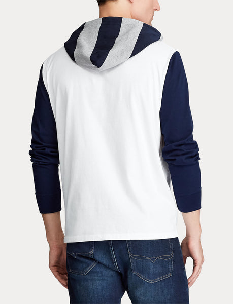 POLO RALPH LAUREN Hooded Jersey, White/ Multi