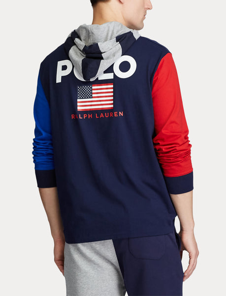 POLO RALPH LAUREN Jersey Hooded T-Shirt, Multi