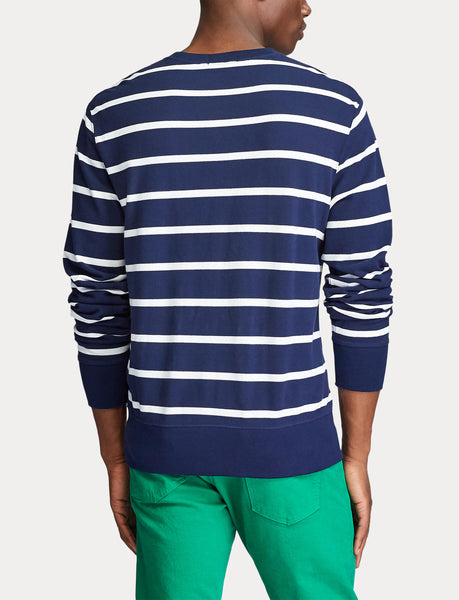 POLO RALPH LAUREN CP-93 Bear Mesh L/S T-Shirt, Navy/ White