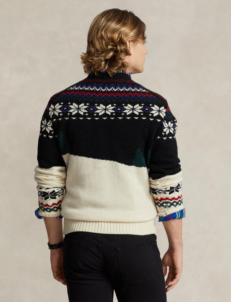 Polo Ralph Lauren Dog Sled Bear Crew Knit, Multi