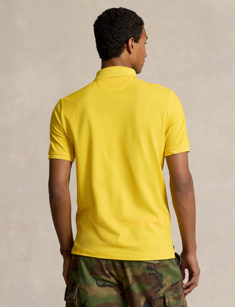 Polo Ralph Lauren Classic Fit Mesh Graphic Polo Shirt, Canary Yellow
