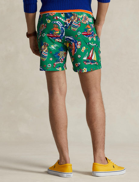 Polo Ralph Lauren 5.75-Inch Traveler Polo Bear Swim Trunk, Multi