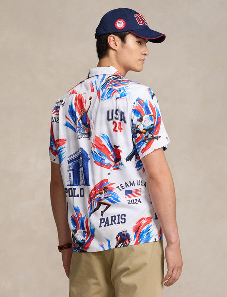 Polo Ralph Lauren Team USA Print Camp Shirt, Multi