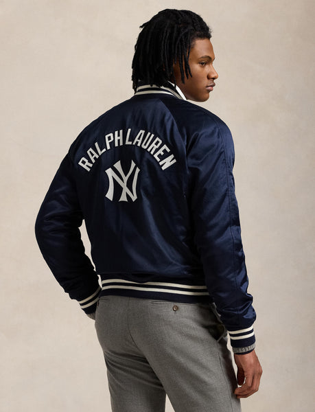 Polo Ralph Lauren Yankees Satin Jacket, Aviator Navy